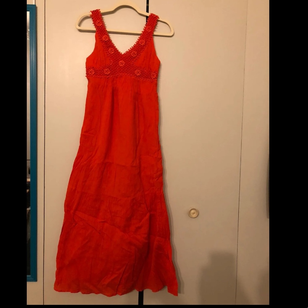 Orange maxi dress